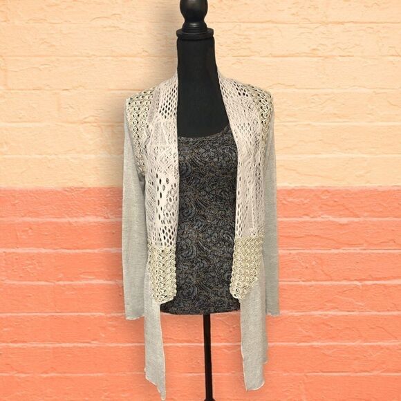 Open Weave Cardigan Sweater  - Picture 2 of 6